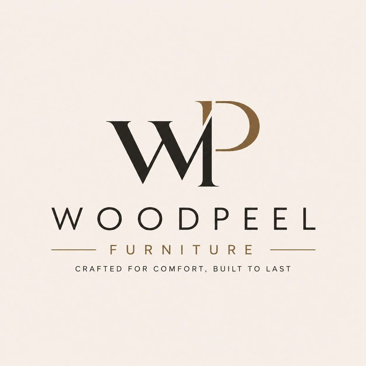 Woodpeel Logo – Premium Solid Sheesham Wood Furniture Brand